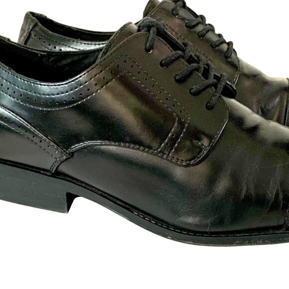 Stacy Adams Waltham Cap Toe Oxford Mens Dress Shoes Leather Black 9 M Lace Up - Picture 3 of 8